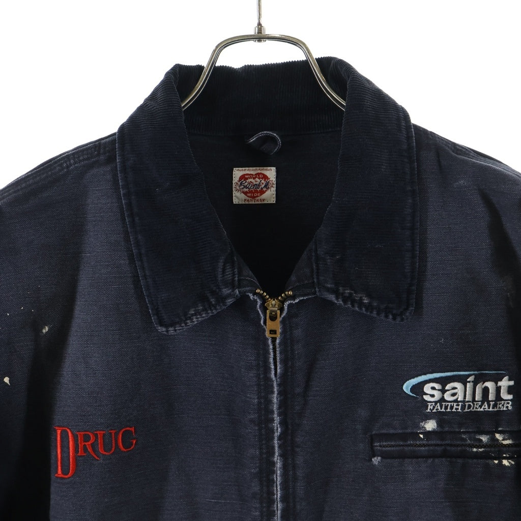 SAINT MICHAEL(セントマイケル) 25SS DETROIT JACKET ダックキャンバス ダメージ加工 デトロイトジャケット グレー SM-HR8-0000-063