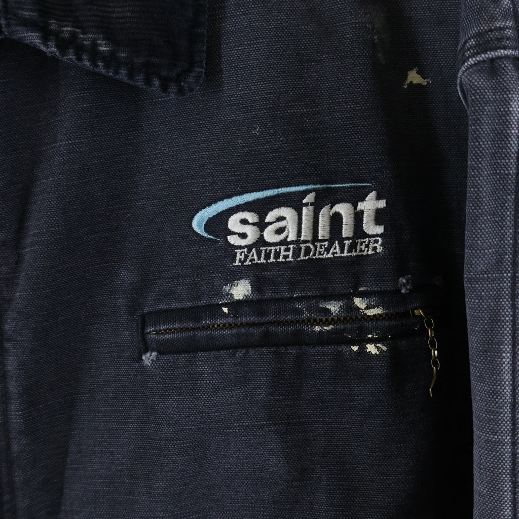 SAINT MICHAEL(セントマイケル) 25SS DETROIT JACKET ダックキャンバス ダメージ加工 デトロイトジャケット グレー SM-HR8-0000-063