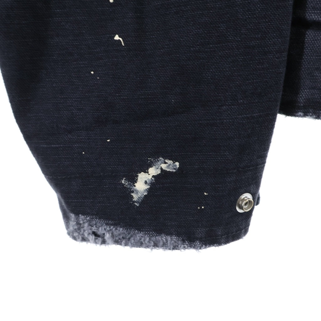 SAINT MICHAEL(セントマイケル) 25SS DETROIT JACKET ダックキャンバス ダメージ加工 デトロイトジャケット グレー SM-HR8-0000-063