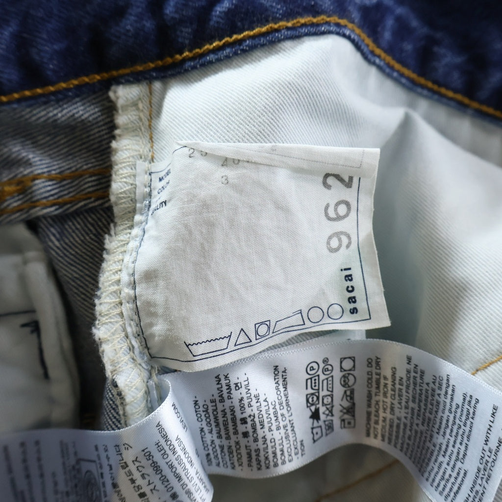 Sacai(サカイ) 25SS ×Levi's Denim Pants リーバイス ベルテッド バギーデニムパンツ インディゴ 25-0962S