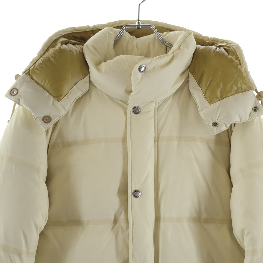 GUCCI(グッチ) 21AW ×THE NORTH FACE ノースフェイス ロゴプリント フーデッドダウンジャケット アイボリー 663753 XAAC0