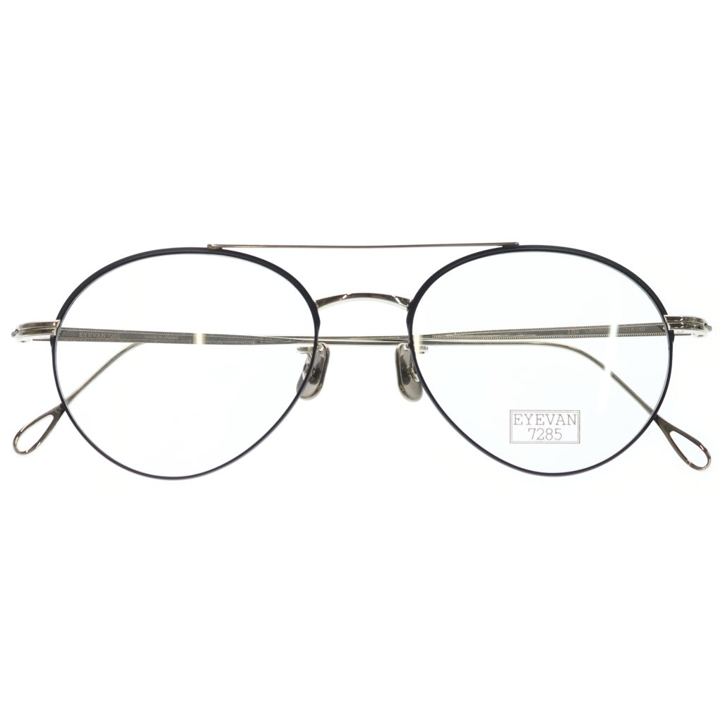EYEVAN(アイヴァン) 7285 MODEL139 ティアドロップフレーム クリアレンズ サングラス メガネ ブラック/シルバー