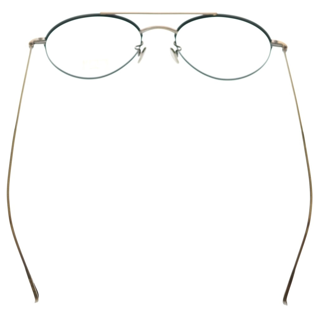 EYEVAN(アイヴァン) 7285 MODEL139 ティアドロップフレーム クリアレンズ サングラス メガネ グリーン/ゴールド レディース