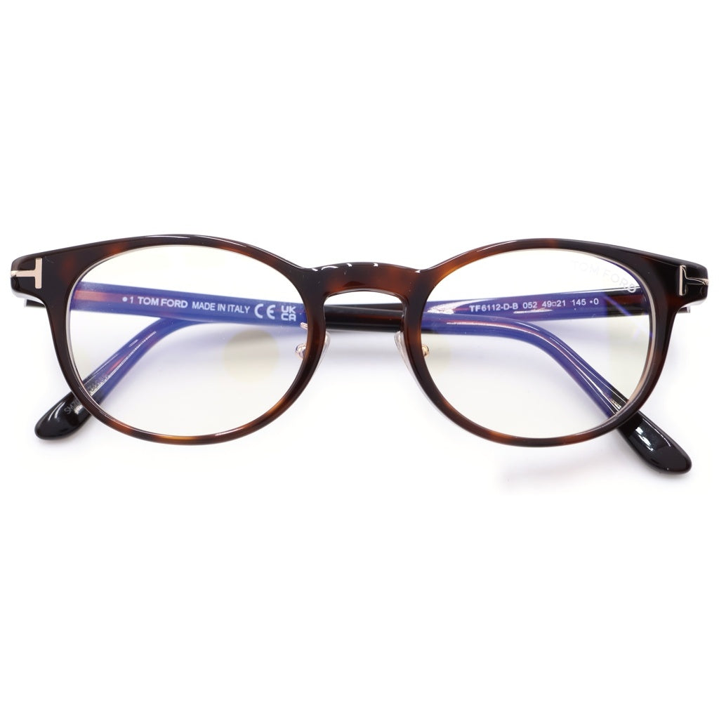 TOM FORD(トムフォード) TF6112-D-B オーバルフレーム クリアレンズ サングラス メガネ ブラウン