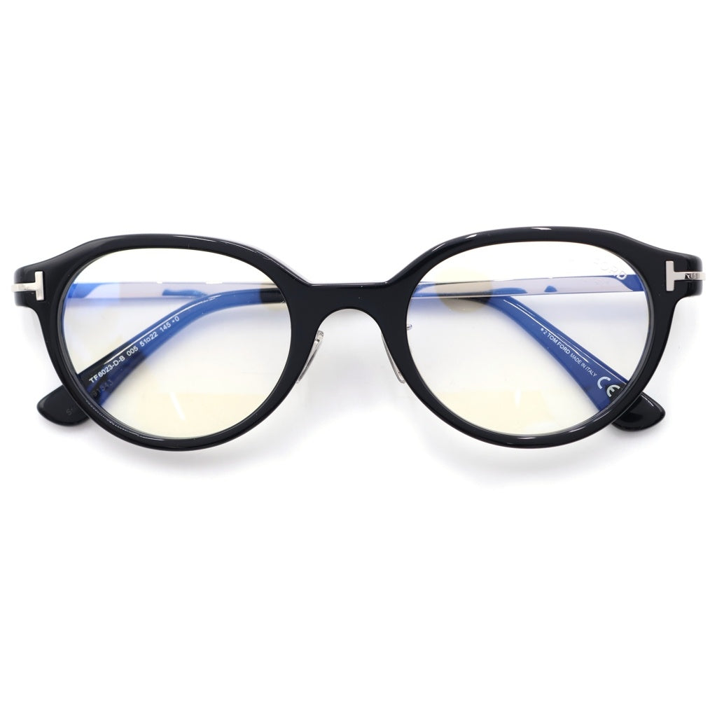 TOM FORD(トムフォード) TF6023-D-B アジアンフィット ウェリントンフレーム クリアレンズ サングラス メガネ ブラック レディース