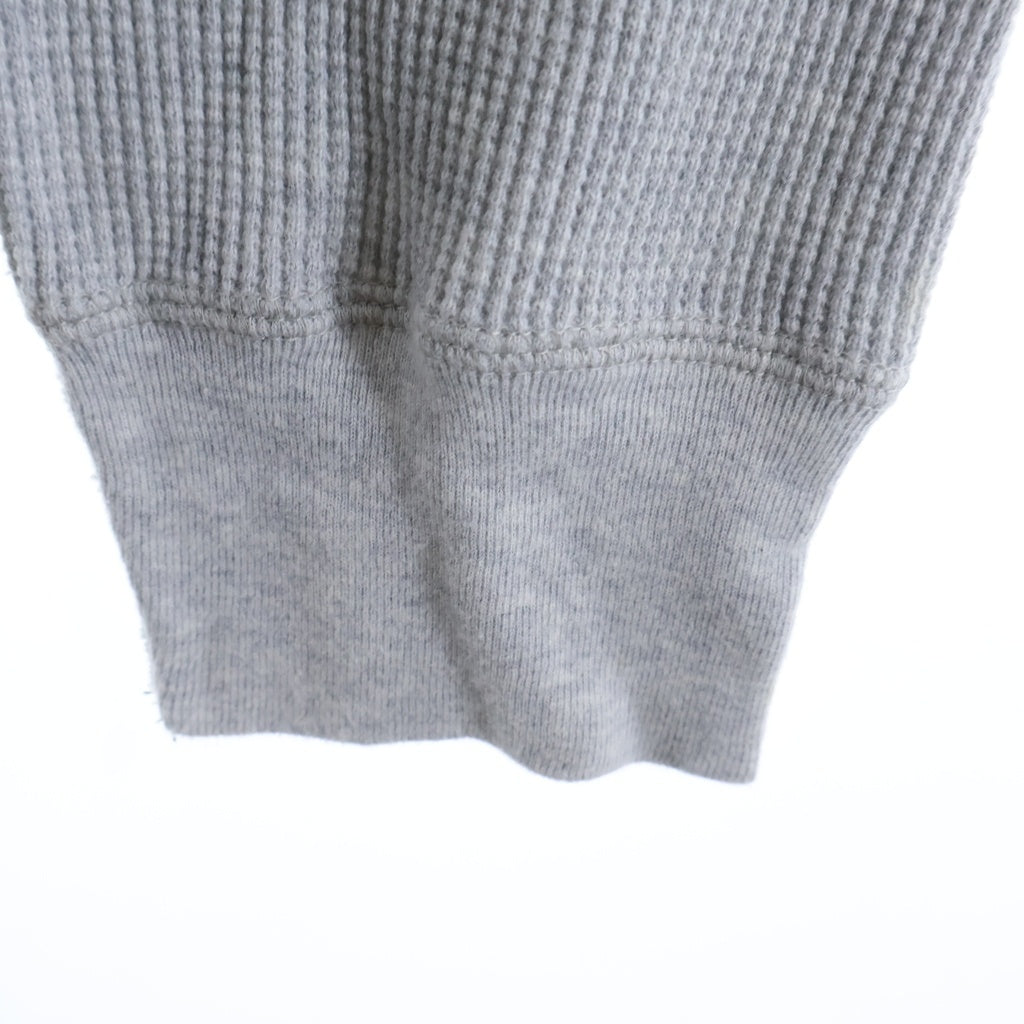 UNUSED(アンユーズド) 23AW LONG SLEEVE WAFFLE T-SHIRTS コットンワッフル 長袖クルーネックカットソー グレー US2368