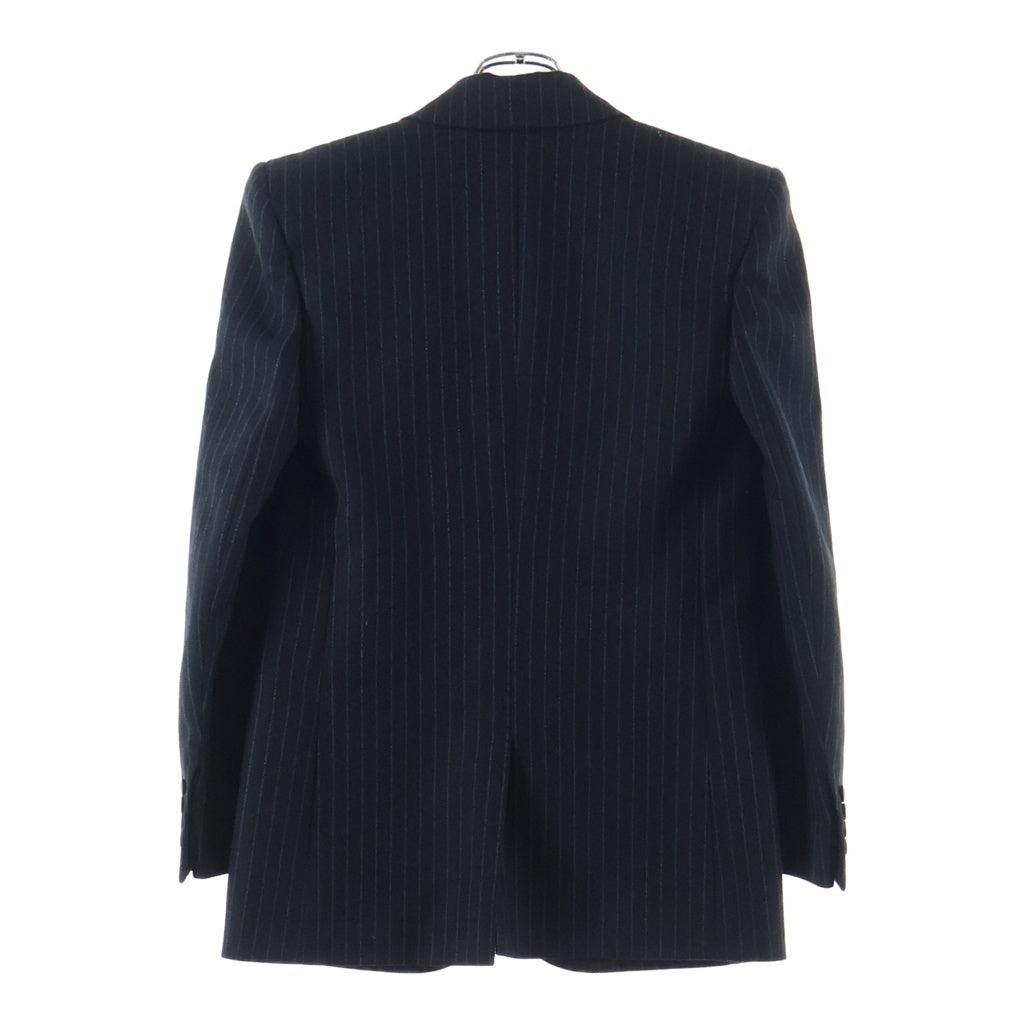 SAINT LAURENT PARIS サンローランパリ 23AW ストライプ柄 1B ウールシングルテーラードジャケット ブラック 758058 Y127W レディース SAINT LAURENT PARIS(サンローランパリ) 23AW ストライプ柄 1B ウール