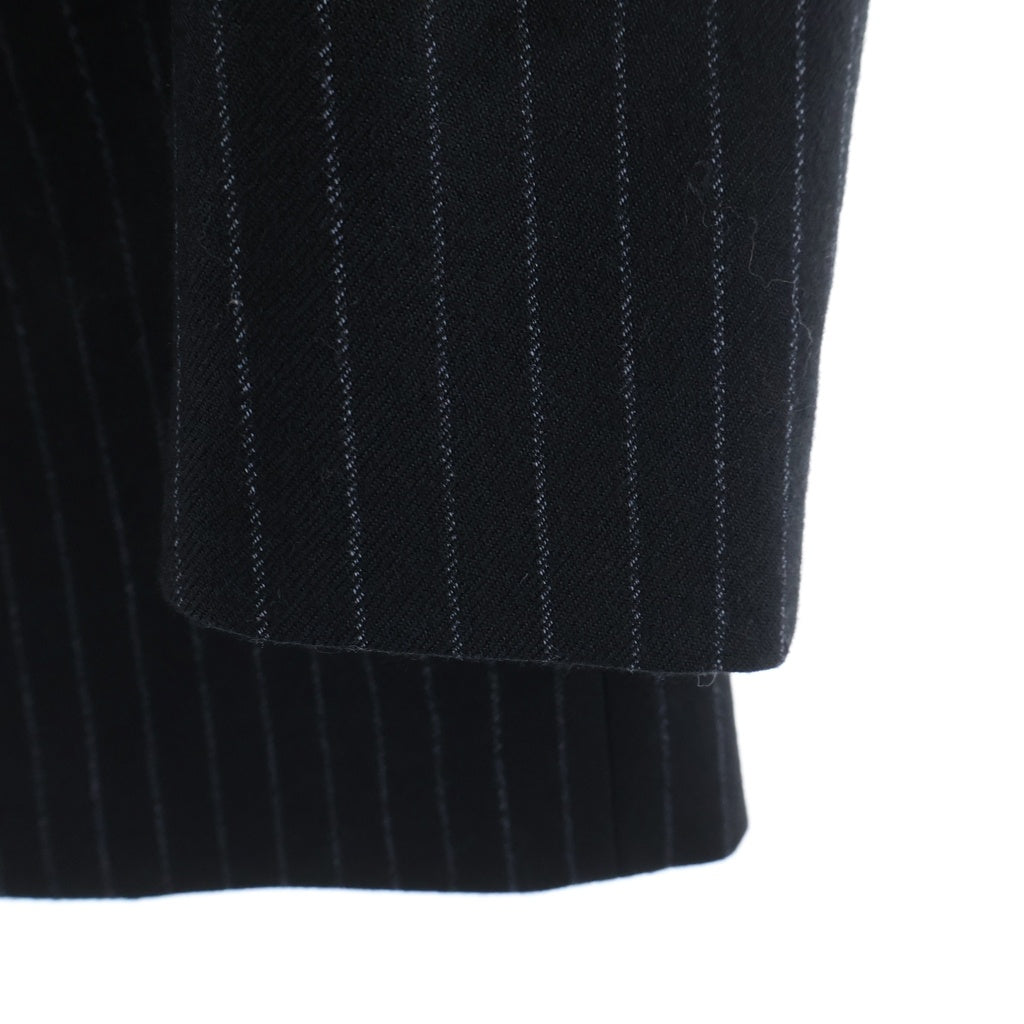 SAINT LAURENT PARIS(サンローランパリ) 23AW ストライプ柄 1B ウールシングルテーラードジャケット ブラック 758058 Y127W レディース