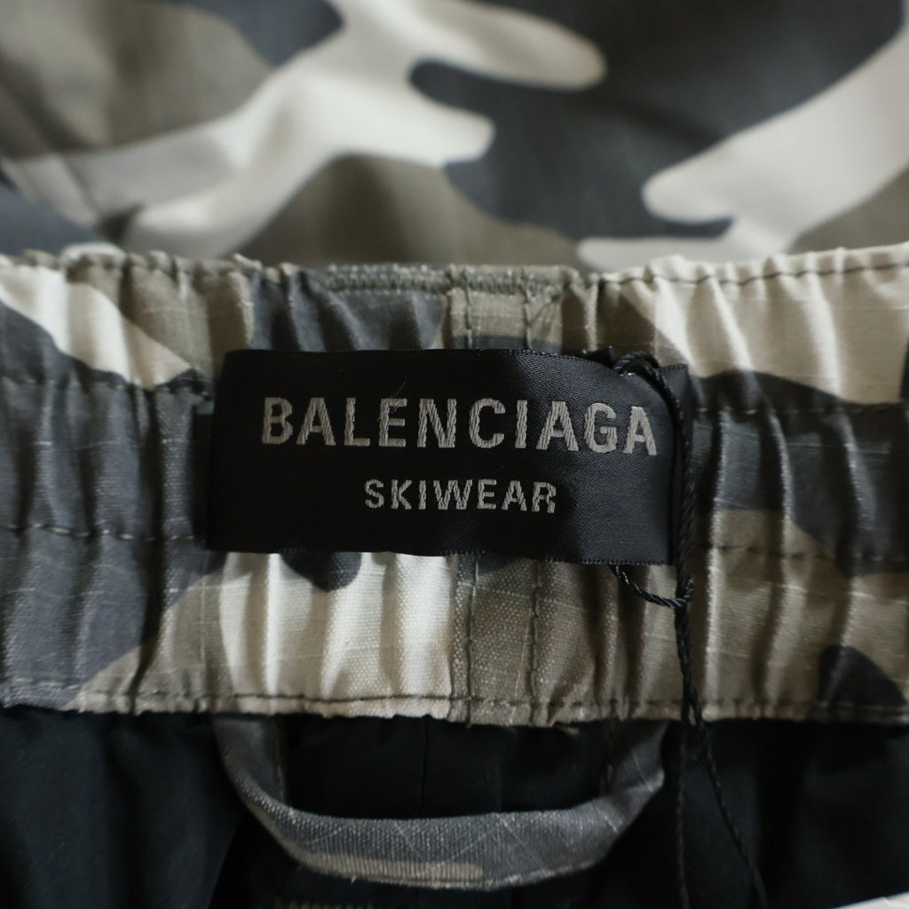 BALENCIAGA(バレンシアガ) 24AW Ski Straight Pants スキー カモフラ 迷彩柄 ストレートパンツ グレー/カーキ/ホワイト 809481 TRL08