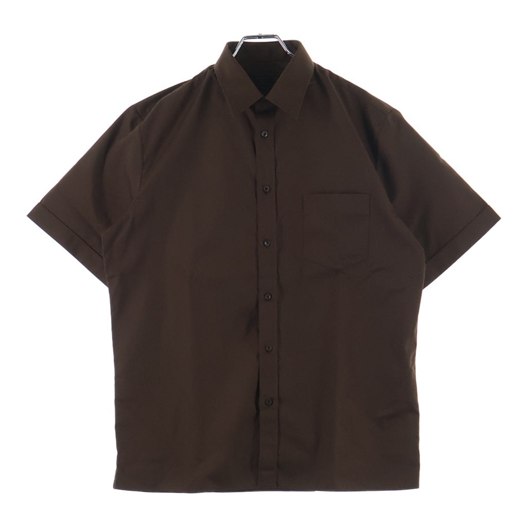 PRADA(プラダ) 25AW コットンブレンド ショートスリーブシャツ 半袖 ブラウン UCS521