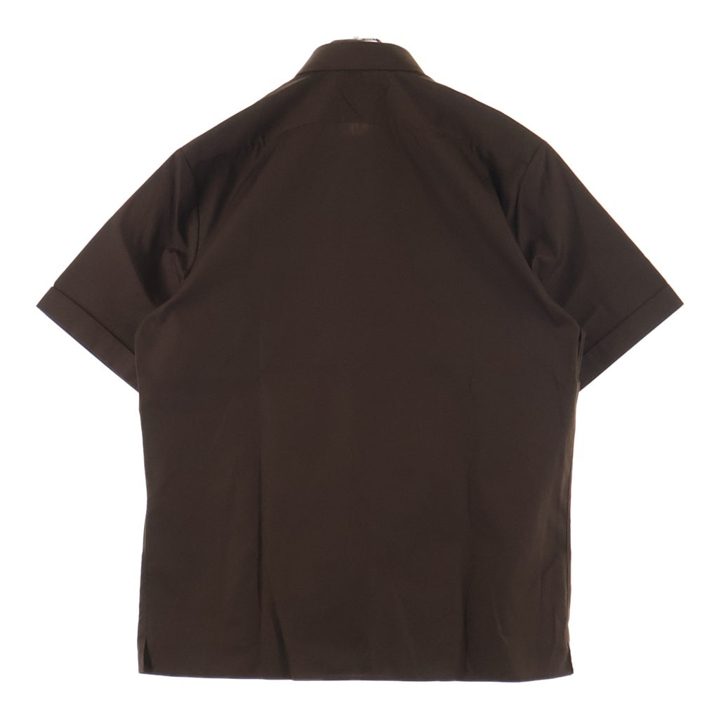 PRADA(プラダ) 25AW コットンブレンド ショートスリーブシャツ 半袖 ブラウン UCS521