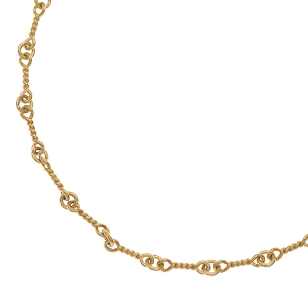 CHROME HEARTS(クロムハーツ) 22K NECKCHAIN T20 ツイストチェーンネックレス 20inch ゴールド BCA015