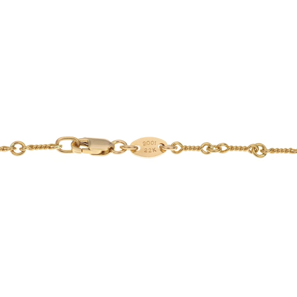 CHROME HEARTS(クロムハーツ) 22K NECKCHAIN T20 ツイストチェーンネックレス 20inch ゴールド BCA015