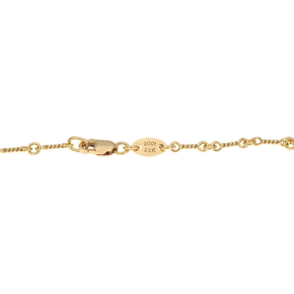 CHROME HEARTS(クロムハーツ) 22K NECKCHAIN T20 ツイストチェーンネックレス 20inch ゴールド BCA015