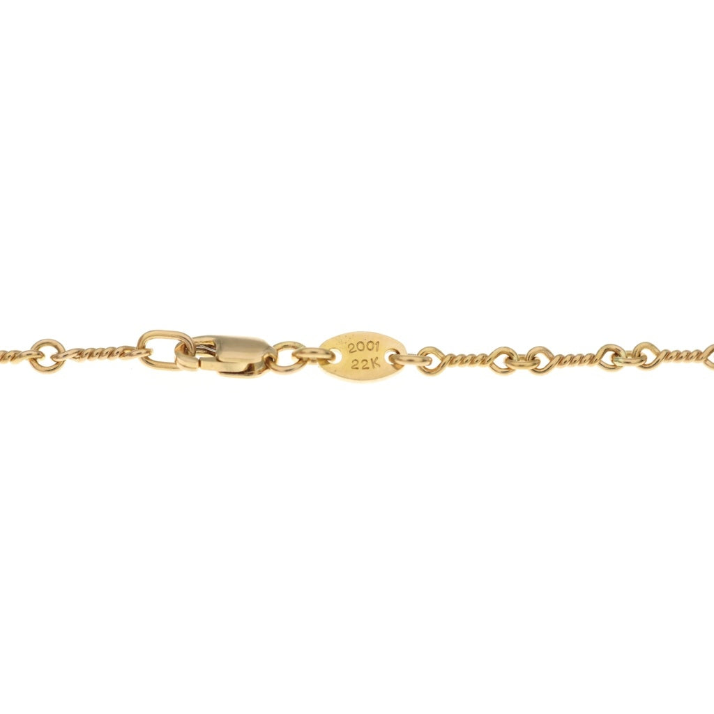 CHROME HEARTS(クロムハーツ) 22K NECKCHAIN T20 ツイストチェーンネックレス 20inch ゴールド BCA015