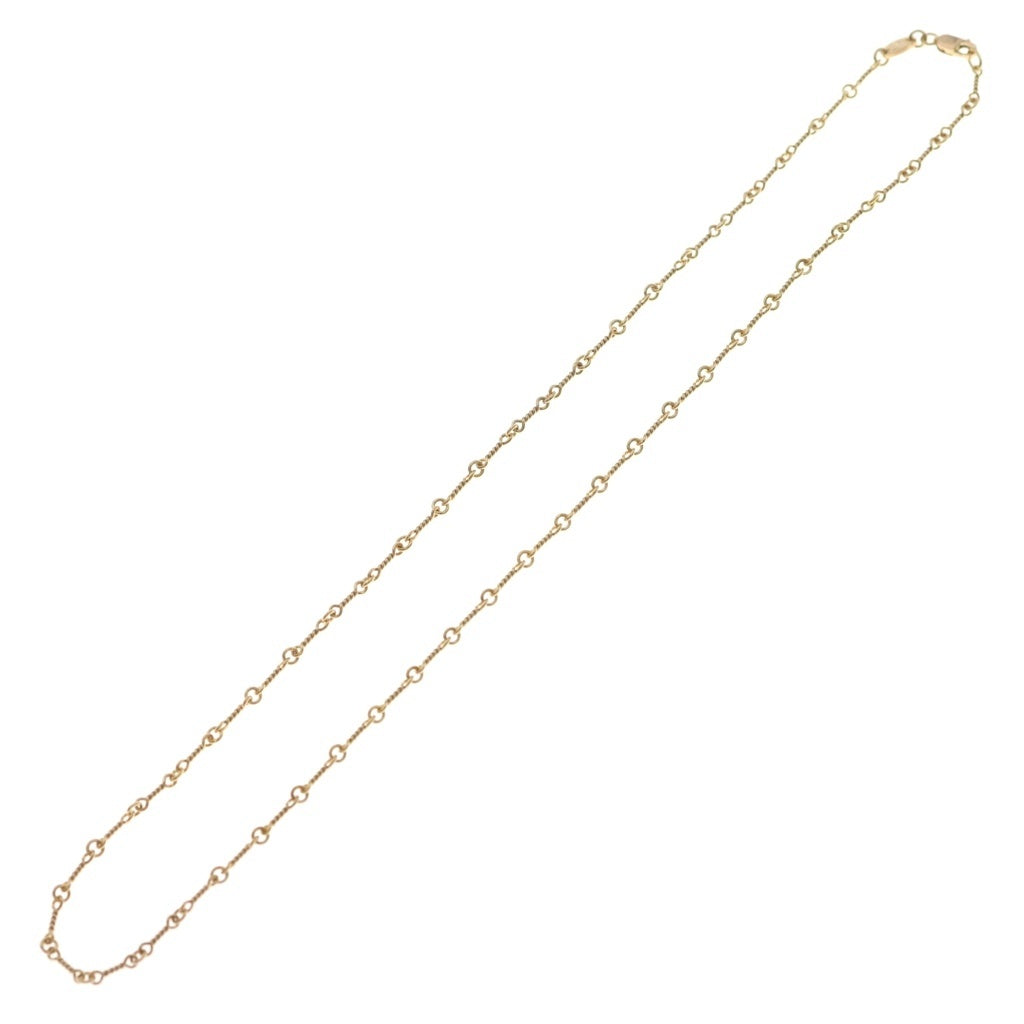 CHROME HEARTS(クロムハーツ) 22K NECKCHAIN T18 ツイストチェーンネックレス 18inch ゴールドBCA014