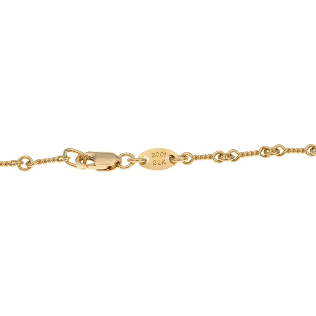 CHROME HEARTS(クロムハーツ) 22K NECKCHAIN T18 ツイストチェーンネックレス 18inch ゴールドBCA014