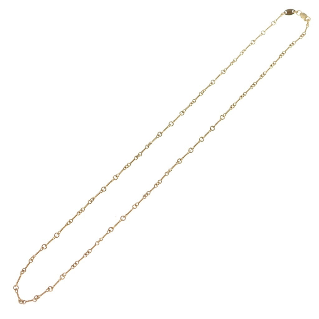 CHROME HEARTS(クロムハーツ) 22K NECKCHAIN T18 ツイストチェーンネックレス 18inch ゴールドBCA014