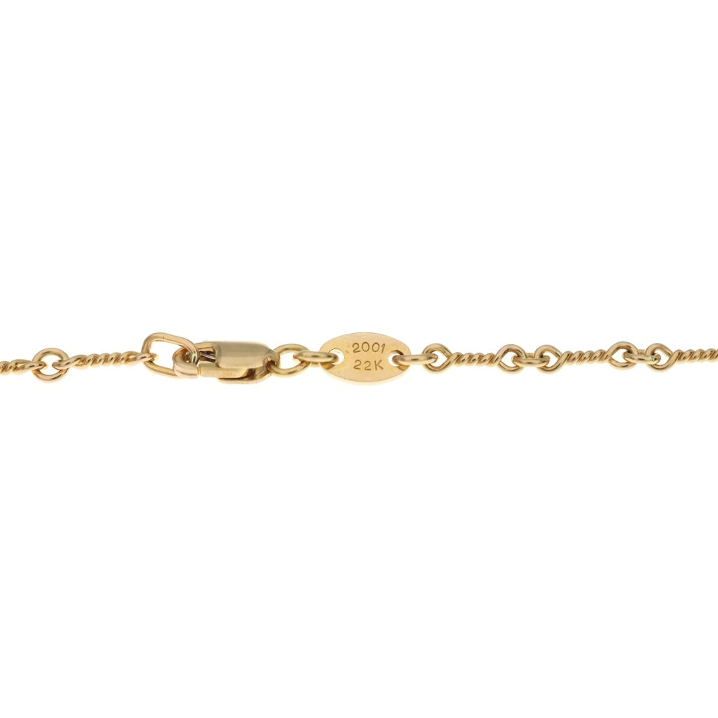 CHROME HEARTS(クロムハーツ) 22K NECKCHAIN T18 ツイストチェーンネックレス 18inch ゴールドBCA014