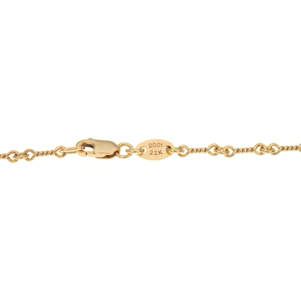 CHROME HEARTS(クロムハーツ) 22K NECKCHAIN T20 ツイストチェーンネックレス 20inch ゴールド BCA015