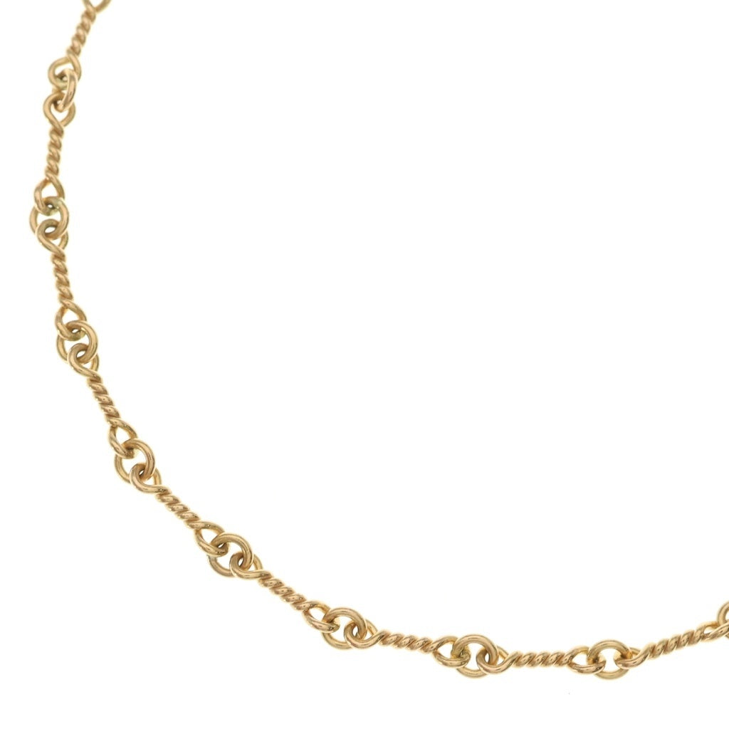 CHROME HEARTS(クロムハーツ) 22K NECKCHAIN T20 ツイストチェーンネックレス 20inch ゴールド BCA015
