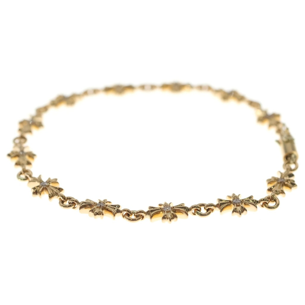 CHROME HEARTS(クロムハーツ) 22K TNY E CH PLS P/DIA タイニーE CHプラス ブレスレット PAVEダイヤ ゴールド BCA026