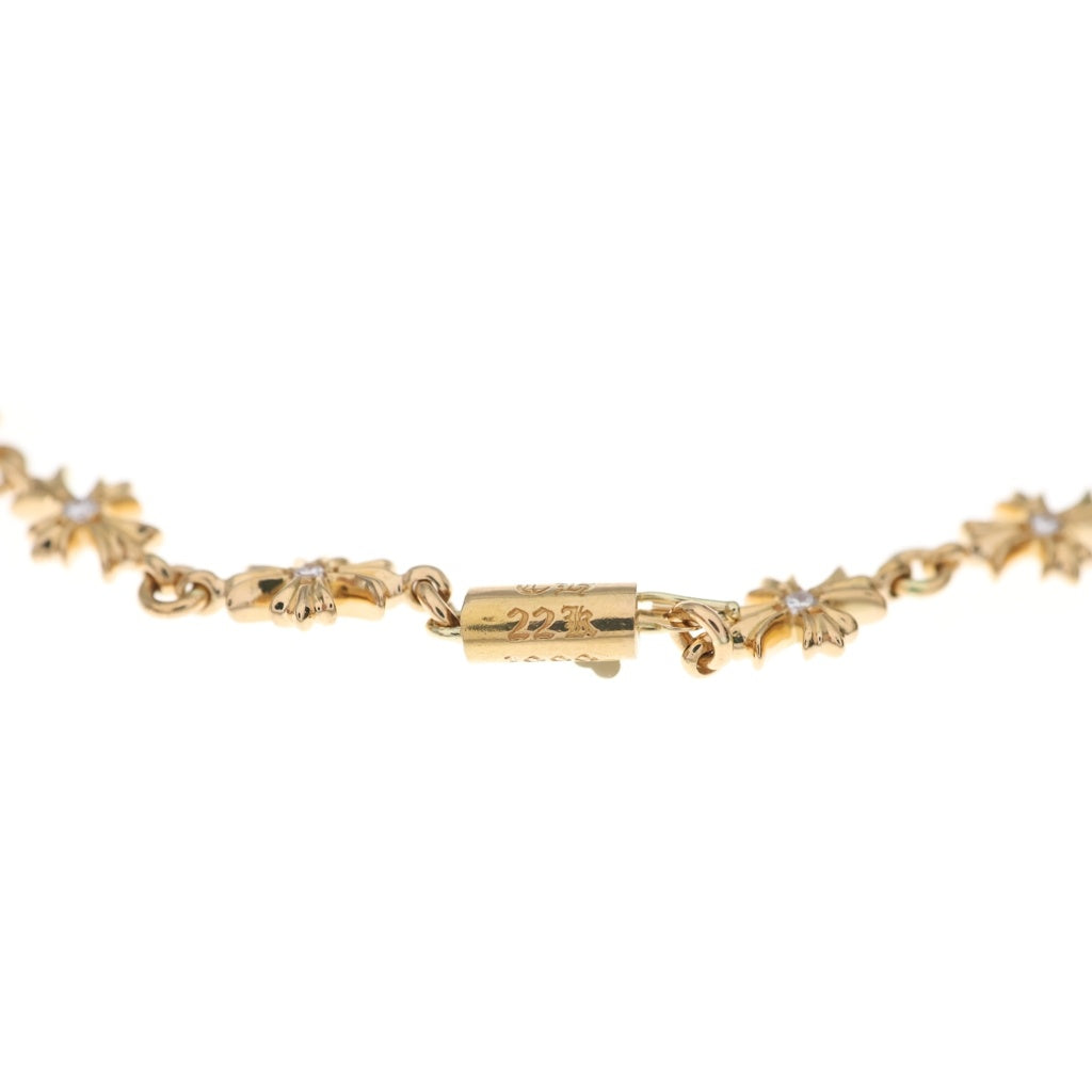 CHROME HEARTS(クロムハーツ) 22K TNY E CH PLS P/DIA タイニーE CHプラス ブレスレット PAVEダイヤ ゴールド BCA026