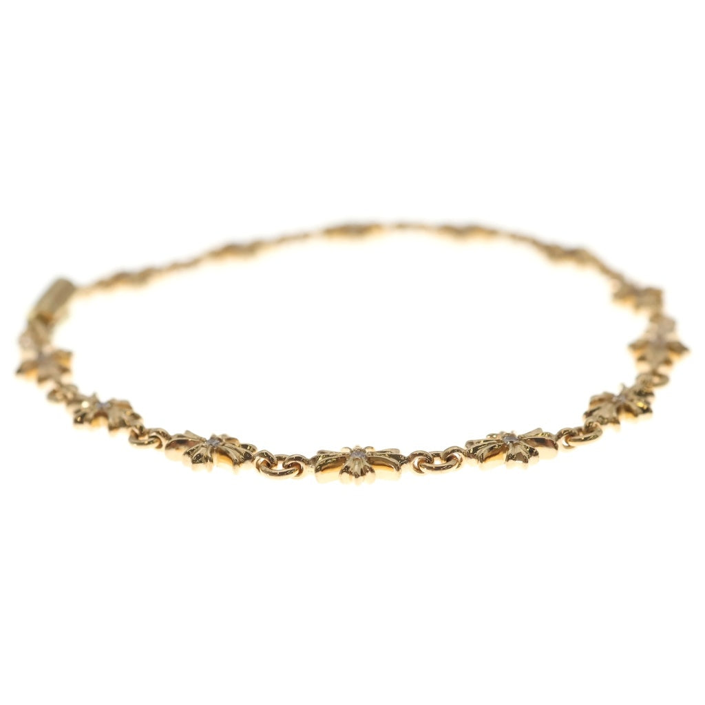 CHROME HEARTS(クロムハーツ) 22K TNY E CH PLS P/DIA タイニーE CHプラス ブレスレット PAVEダイヤ ゴールド BCA026