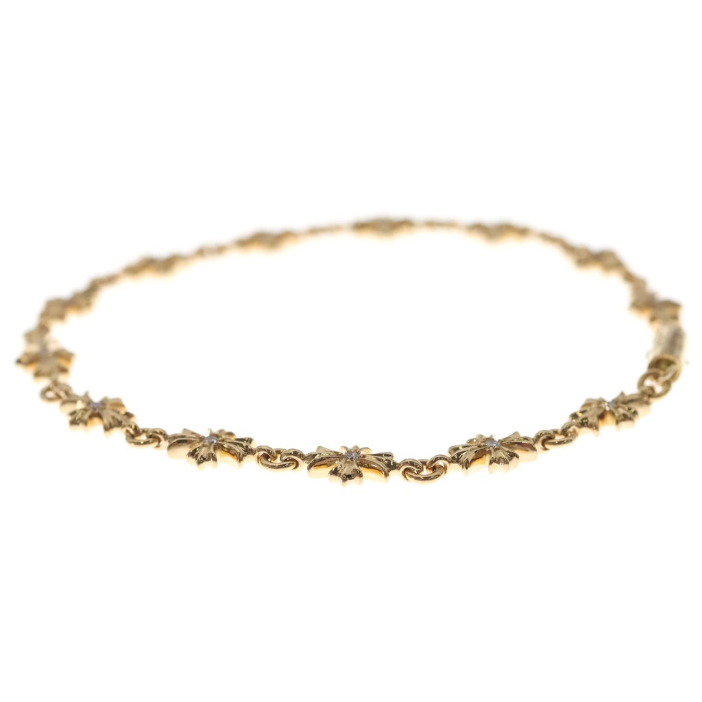 CHROME HEARTS(クロムハーツ) 22K TNY E CH PLS P/DIA タイニーE CHプラス ブレスレット PAVEダイヤ ゴールド BCA026