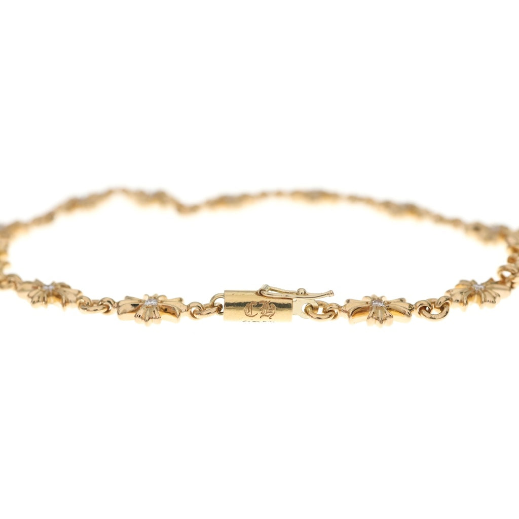 CHROME HEARTS(クロムハーツ) 22K TNY E CH PLS P/DIA タイニーE CHプラス ブレスレット PAVEダイヤ ゴールド BCA026