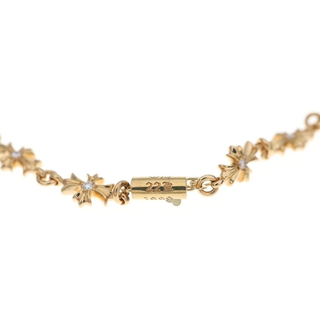 CHROME HEARTS(クロムハーツ) 22K TNY E CH PLS P/DIA タイニーE CHプラス ブレスレット PAVEダイヤ ゴールド BCA026