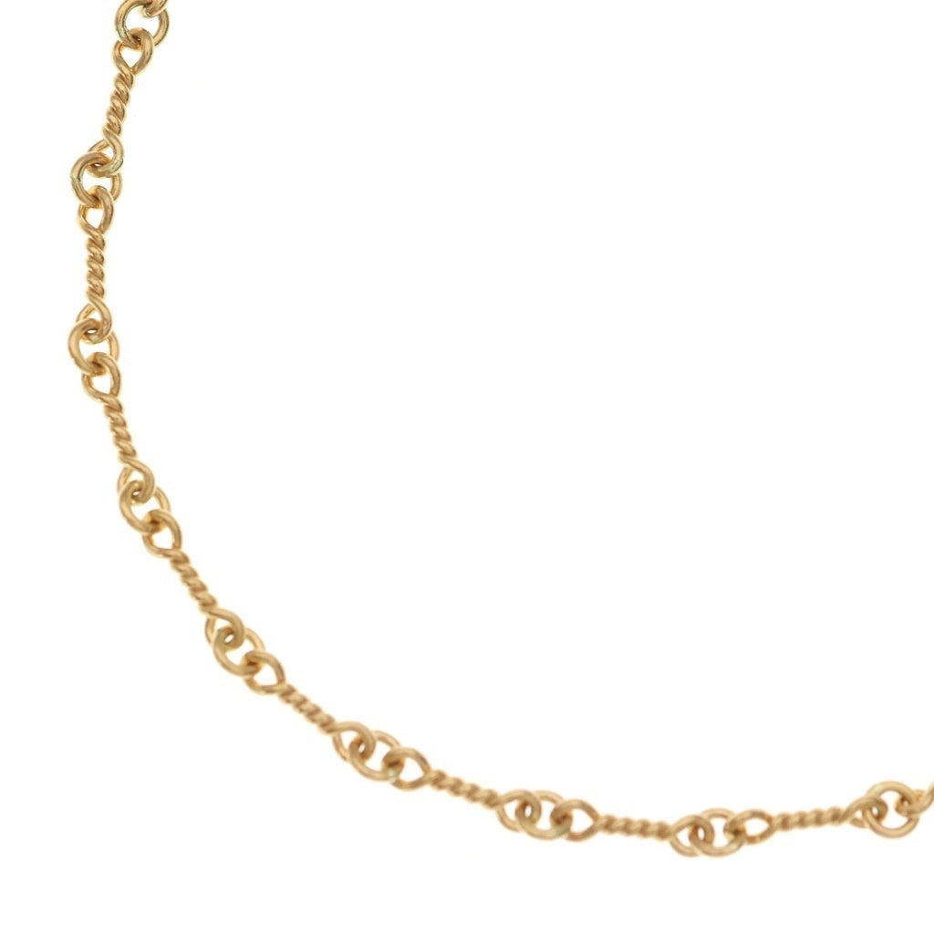CHROME HEARTS(クロムハーツ) 22K NECKCHAIN T24 ツイストチェーンネックレス 24inch ゴールド