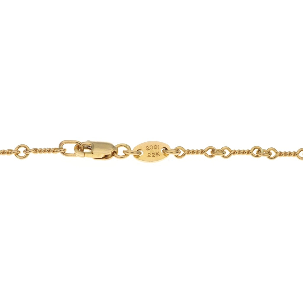 CHROME HEARTS(クロムハーツ) 22K NECKCHAIN T24 ツイストチェーンネックレス 24inch ゴールド