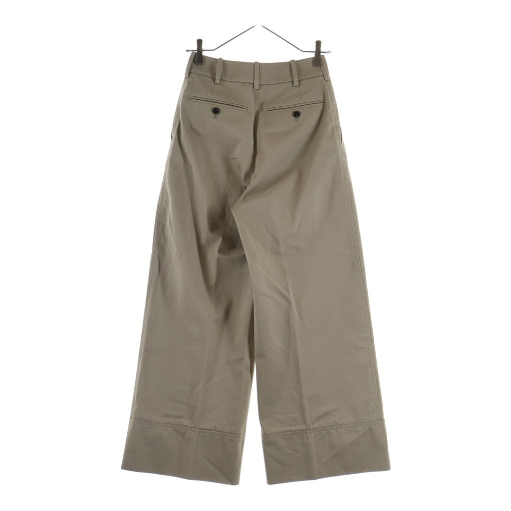 VALENTINO(ヴァレンティノ) 22SS ロゴプレート ジップフライ ワイドチノパンツ レディース ベージュ XB3RB4M06U5