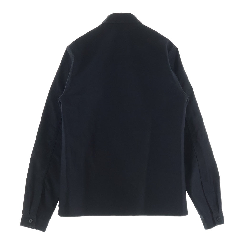 JIL SANDER(ジルサンダー) 2 POCKET MILITARY OVERSHIRT 2ポケット ミリタリー コットンツイル 長袖オーバーシャツ ブラック JSMS740526 MS24100011