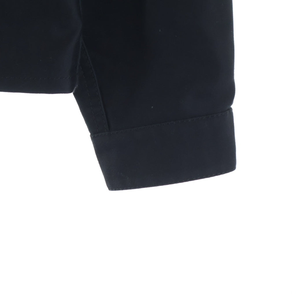 JIL SANDER(ジルサンダー) 2 POCKET MILITARY OVERSHIRT 2ポケット ミリタリー コットンツイル 長袖オーバーシャツ ブラック JSMS740526 MS24100011
