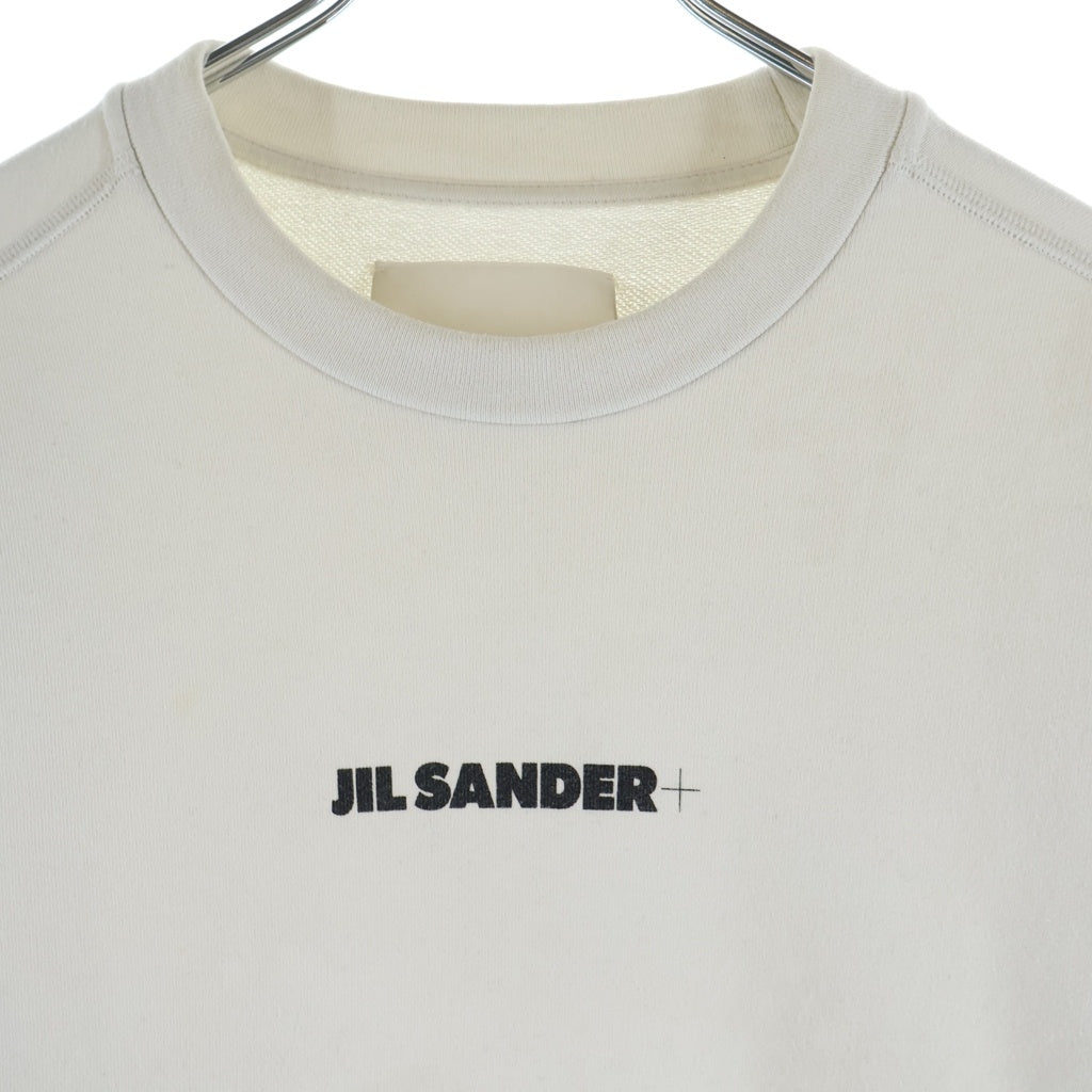 JIL SANDER +(ジルサンダープラス) 21AW フロントロゴプリント クルーネックスウェットトレーナー ホワイト JPPT707513 WT248608