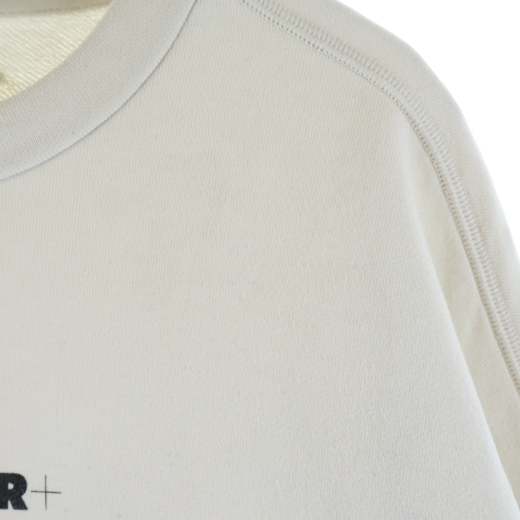 JIL SANDER +(ジルサンダープラス) 21AW フロントロゴプリント クルーネックスウェットトレーナー ホワイト JPPT707513 WT248608