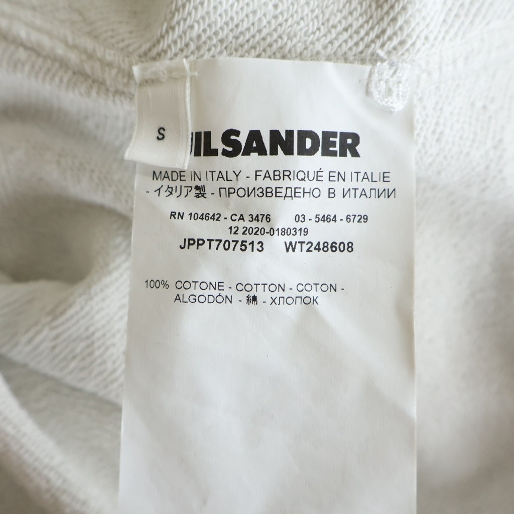 JIL SANDER +(ジルサンダープラス) 21AW フロントロゴプリント クルーネックスウェットトレーナー ホワイト JPPT707513 WT248608
