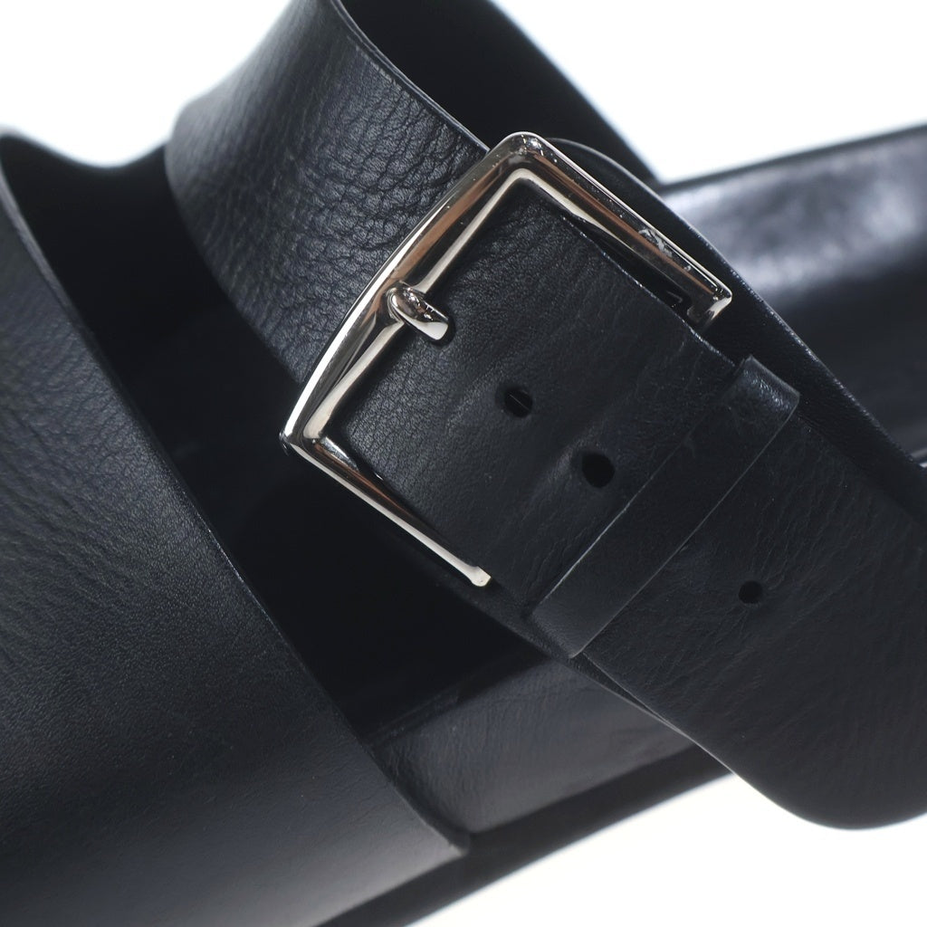 HERMES(エルメス) ムンバイ クロスストラップ ラバーソール レザー