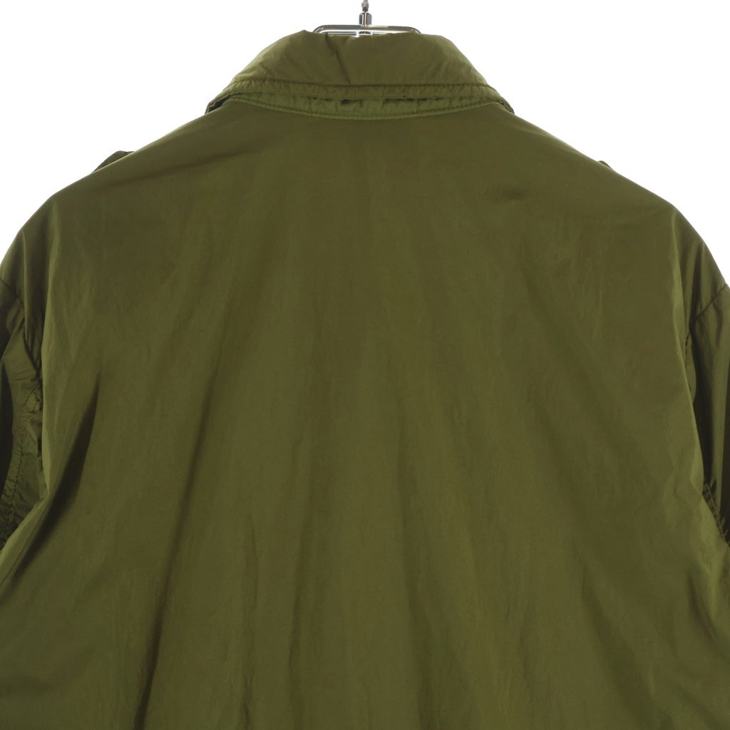 STONE ISLAND(ストーンアイランド) 16SS GARMENT DYE CRINLE NY JACKET ガーメントダイ 袖ロゴワッペン クリンクル ジップアップジャケット カーキ 641544736