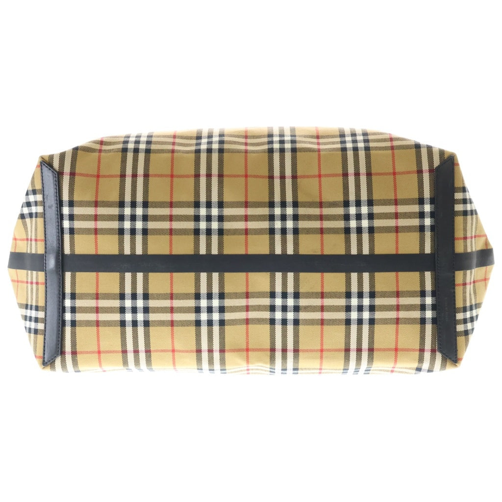 BURBERRY(バーバリー) ノバチェック リバーシブル レザー キャンバストートバッグ ジャイアント ベージュ/イエロー レディース