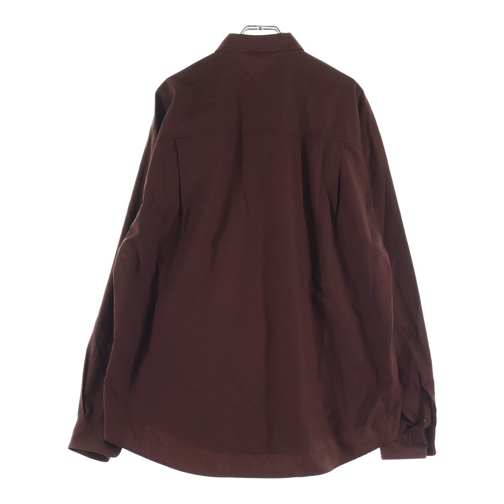 AURALEE(オーラリー) WASHED FINX TWILL BIG SHIRTS ウォッシュドフィンクスツイルビッグ 長袖シャツ ブラウン A00S03TN