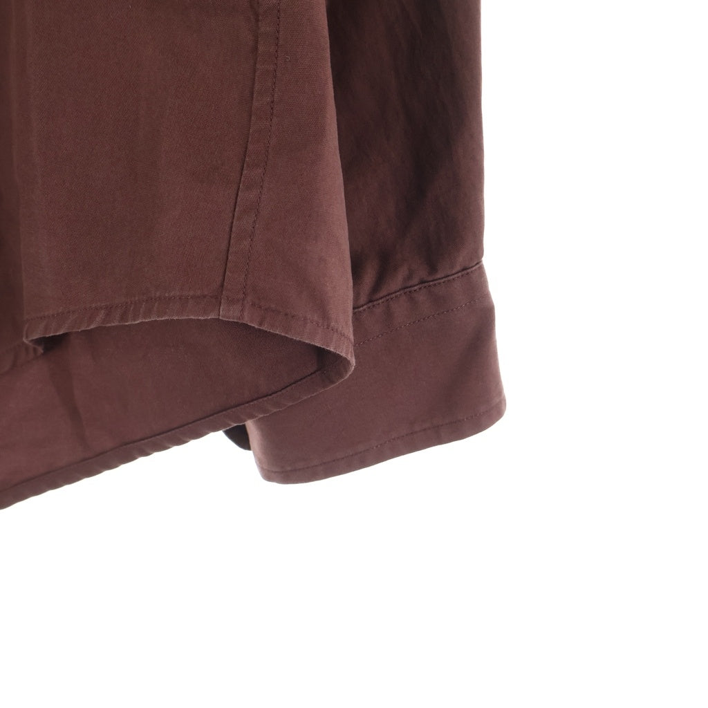 AURALEE(オーラリー) WASHED FINX TWILL BIG SHIRTS ウォッシュドフィンクスツイルビッグ 長袖シャツ ブラウン A00S03TN