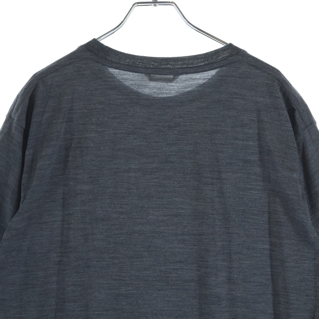 AURALEE(オーラリー) 25SS SUPER SOFT WOOL JERSEY TEE スーパーソフト ウールジャージー 半袖Tシャツ カットソー グレー A25ST01UT