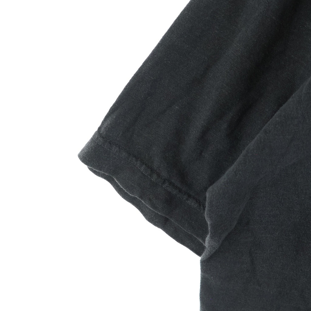 VISVIM(ヴィスヴィム) 25AW EX JUMBO TEE S/S DMGD エクストラジャンボ ガーメントダイ 半袖ポケットTシャツ 半袖クルーネックカットソー ブラック 0125205010017