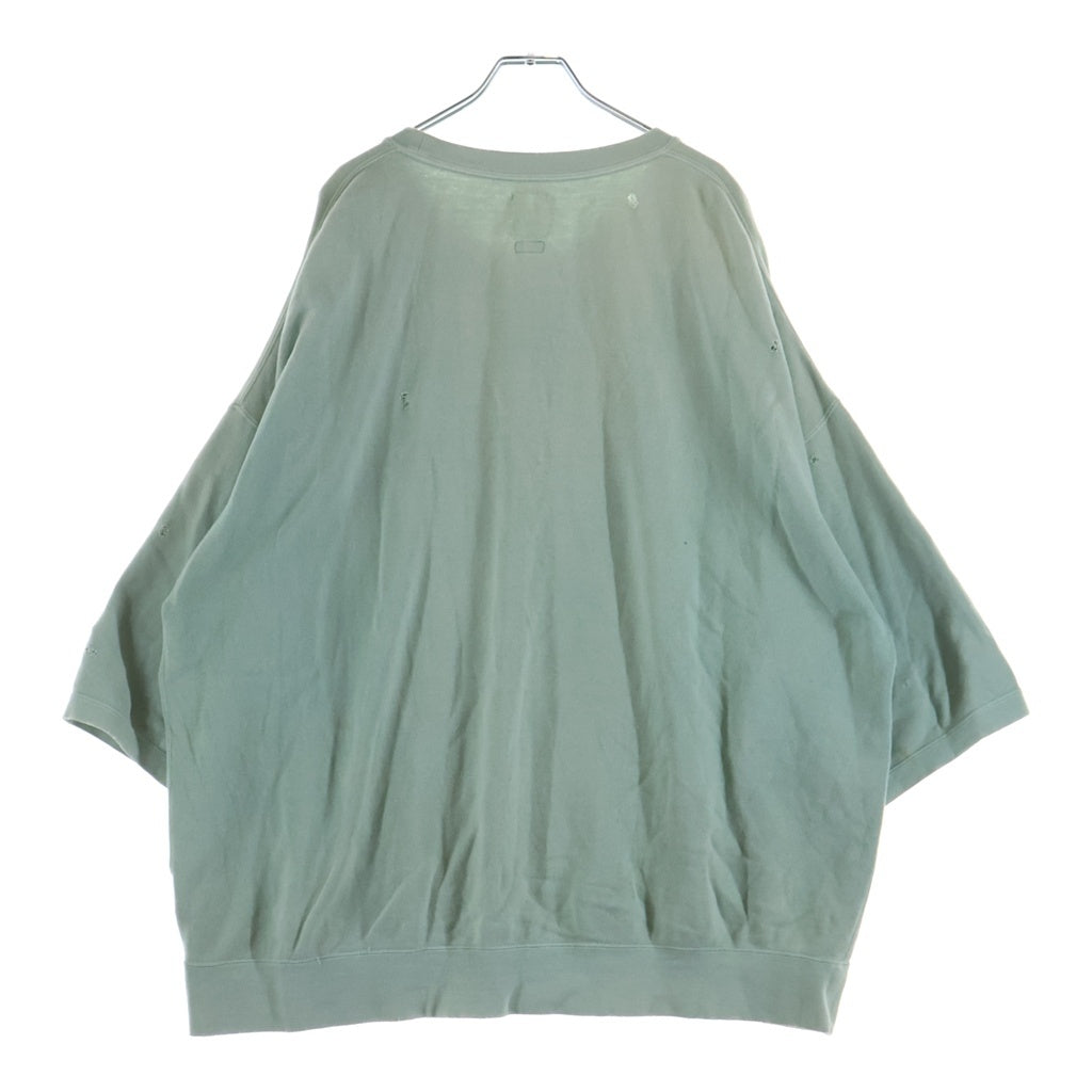 VISVIM(ヴィスヴィム) 22SS AMPLUS SWEAT S/S CRASH アンプラス クラッシュ加工 半袖クルーネックスウェットトレーナー 0122105010013