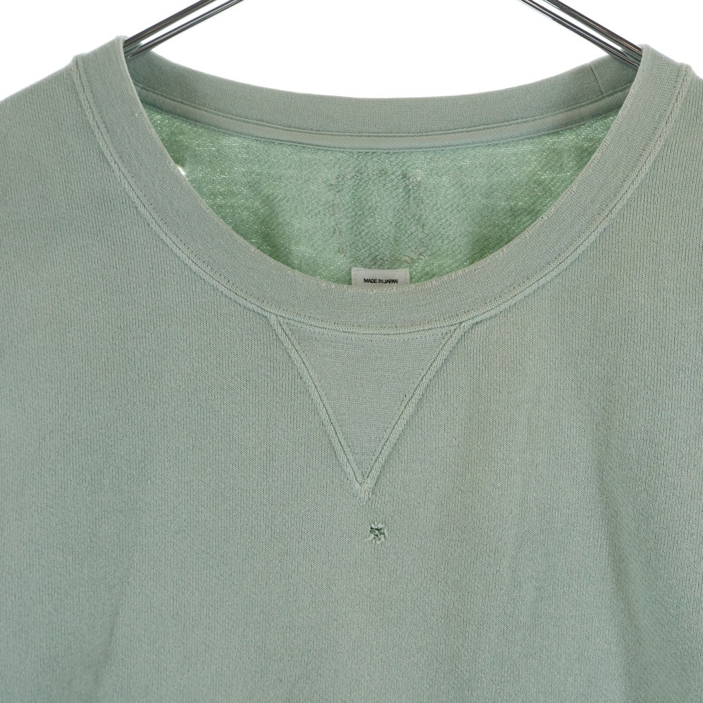 VISVIM(ヴィスヴィム) 22SS AMPLUS SWEAT S/S CRASH アンプラス クラッシュ加工 半袖クルーネックスウェットトレーナー 0122105010013