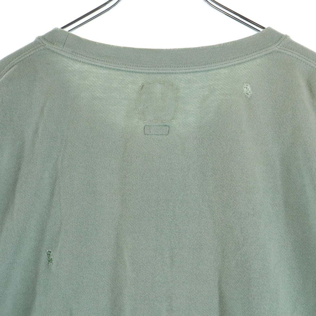 VISVIM(ヴィスヴィム) 22SS AMPLUS SWEAT S/S CRASH アンプラス クラッシュ加工 半袖クルーネックスウェットトレーナー 0122105010013