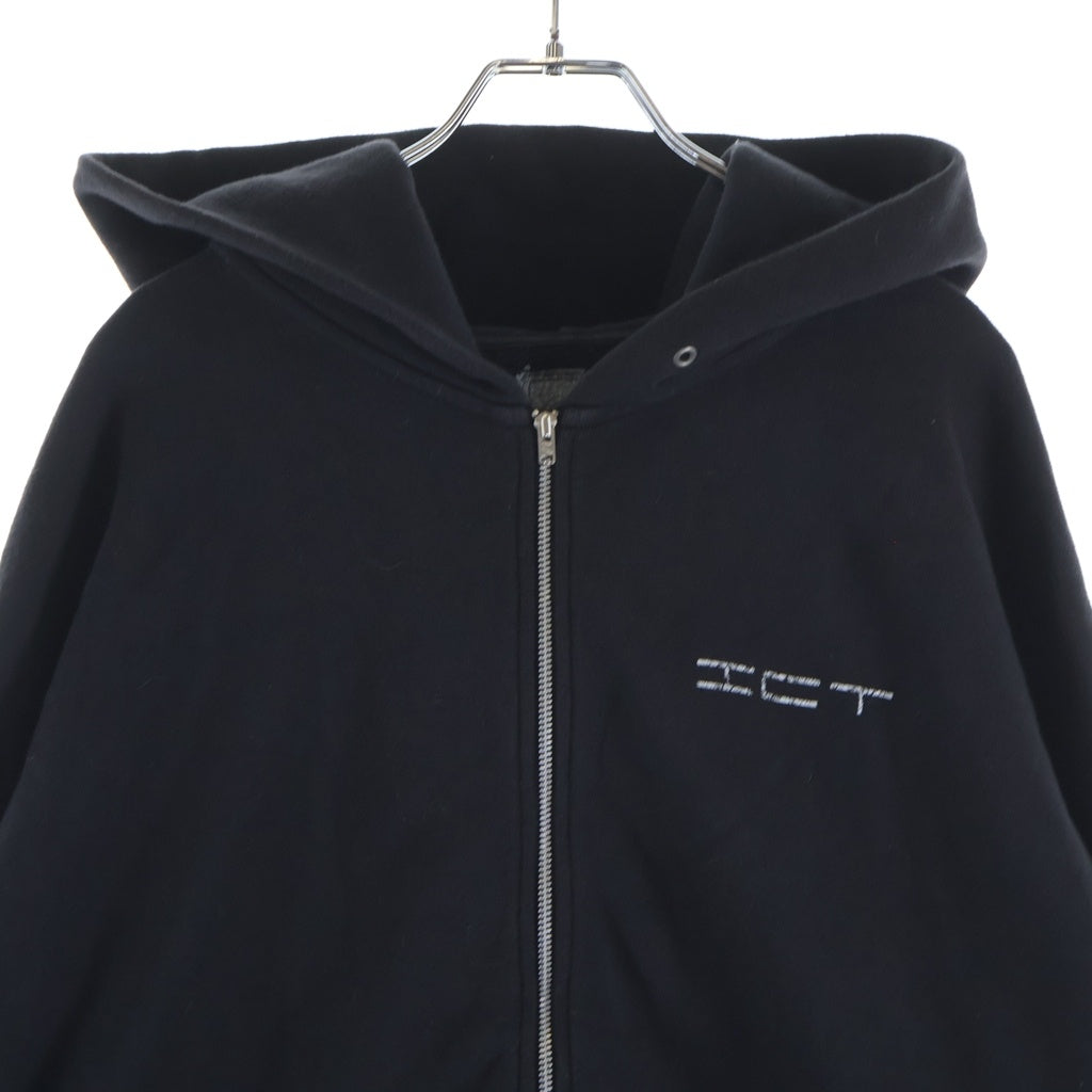 VISVIM(ヴィスヴィム) 25SS JUMBO SB HOODIE F.Z. ICT限定 胸プリント ジップアップスウェットパーカー フーディー ブラック 0225905010002